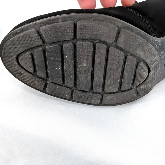 Cliffs by White Mountain Black Faux Suede Heeled Shooties Size 10W Office - Picture 10 of 10